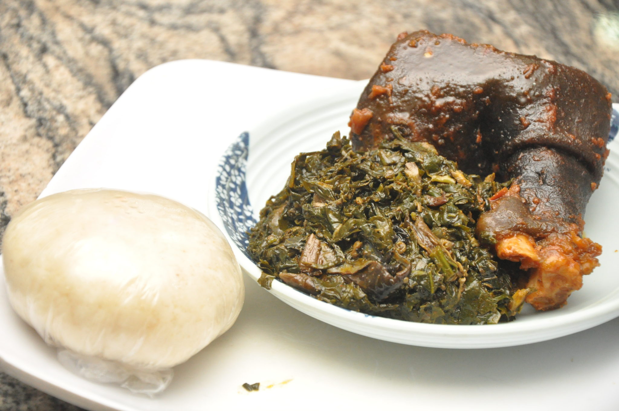 POUNDED YAM AND VEGETABLE SOUP WITH CHICKEN Goldpeak Restaurant